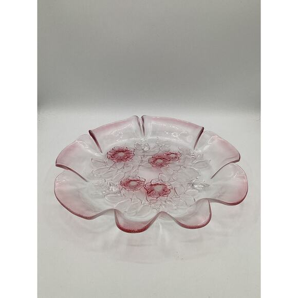 Mikasa Pink Rosella 13'' diameter Serving Bowl Elegant - Picture 2 of 5
